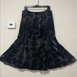 Elegant Black Damask Skirt